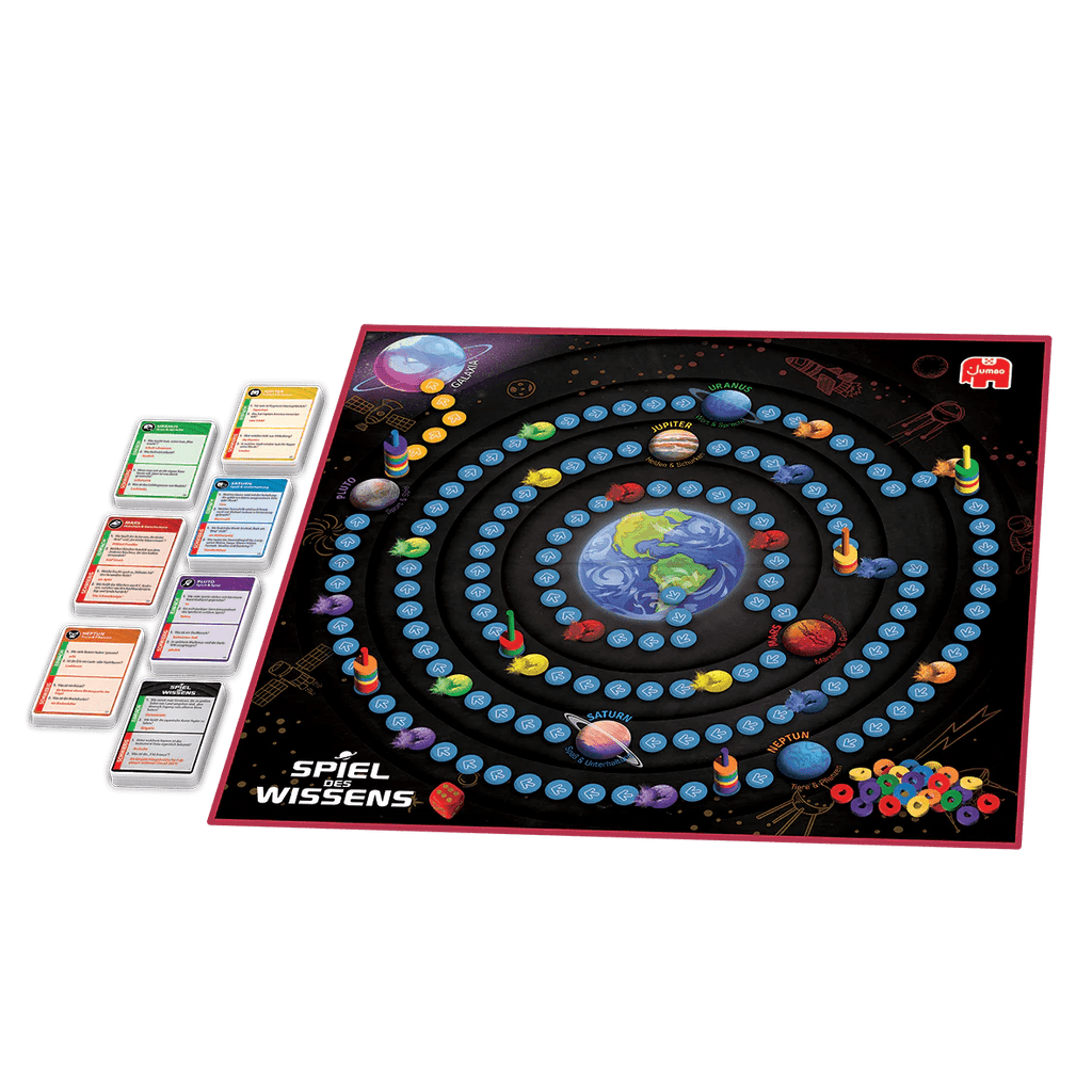 Nahaufnahme Spielbrett – Sonnensystem Design
