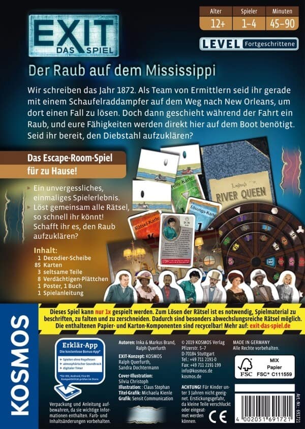 Spiel - EXIT: Der Raub auf dem Mississippi   - Kosmos