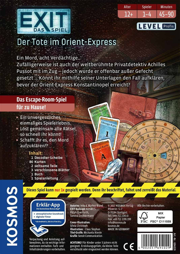 Spiel - EXIT: Der Tote im Orient Express           - Kosmos