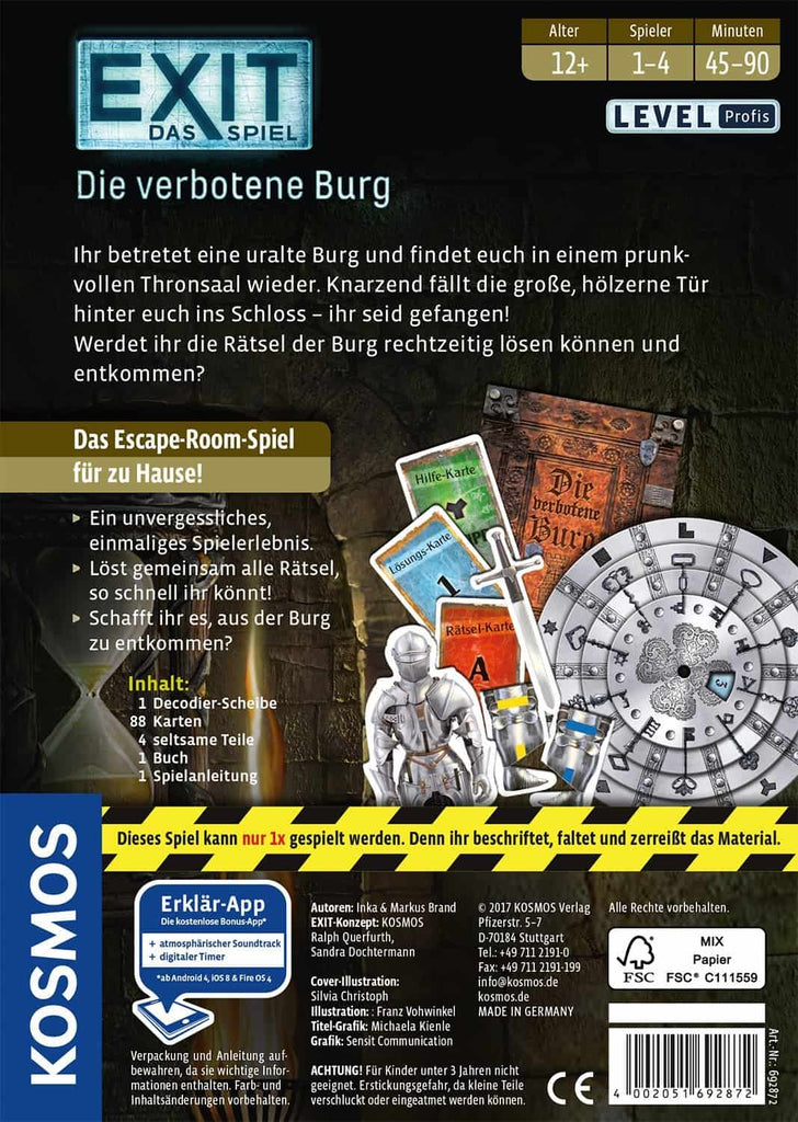 Spiel - EXIT Die verbotene Burg         - Kosmos