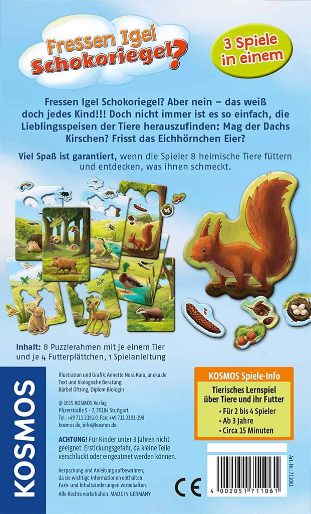 Spiel - Fressen Igel Schokoriegel          - Kosmos