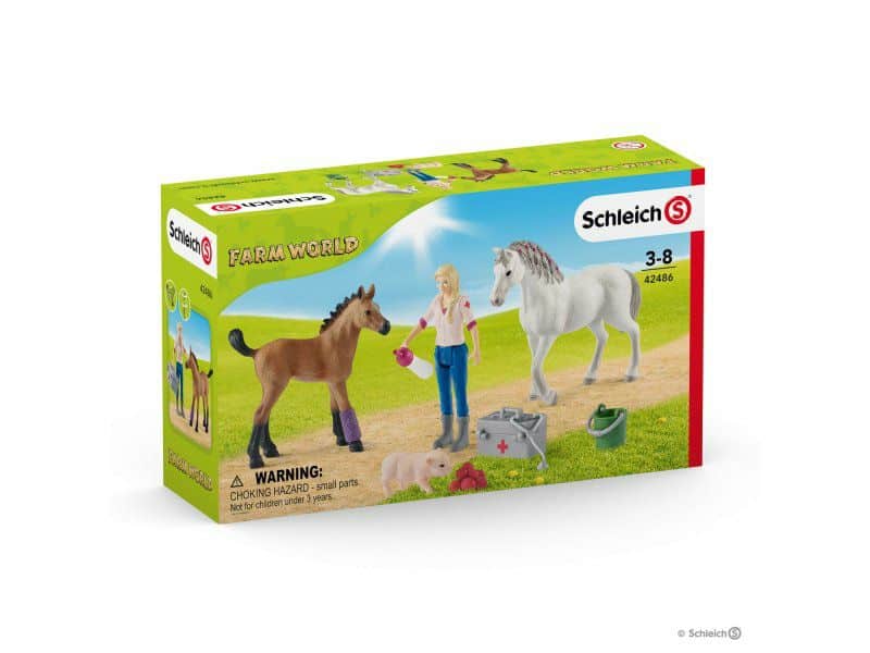 Spielfigur - Arztbesuch bei Stute und Fohlen - Schleich