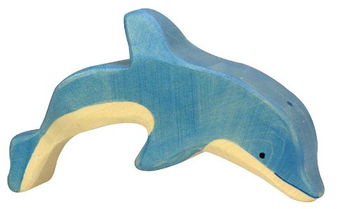 Spielfigur - Delfin springend - Holztiger