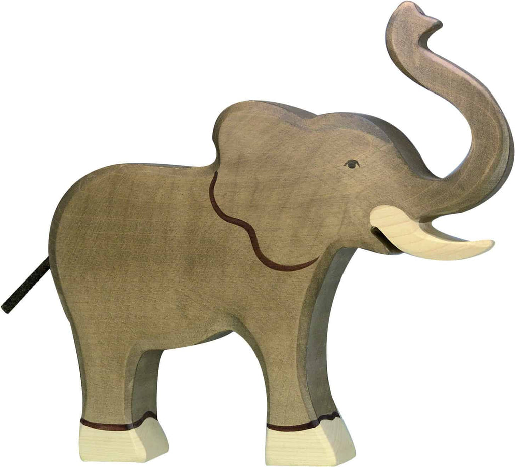 Spielfigur - Elefant Rüssel oben - Holztiger