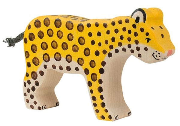 Spielfigur - Leopard - Holztiger