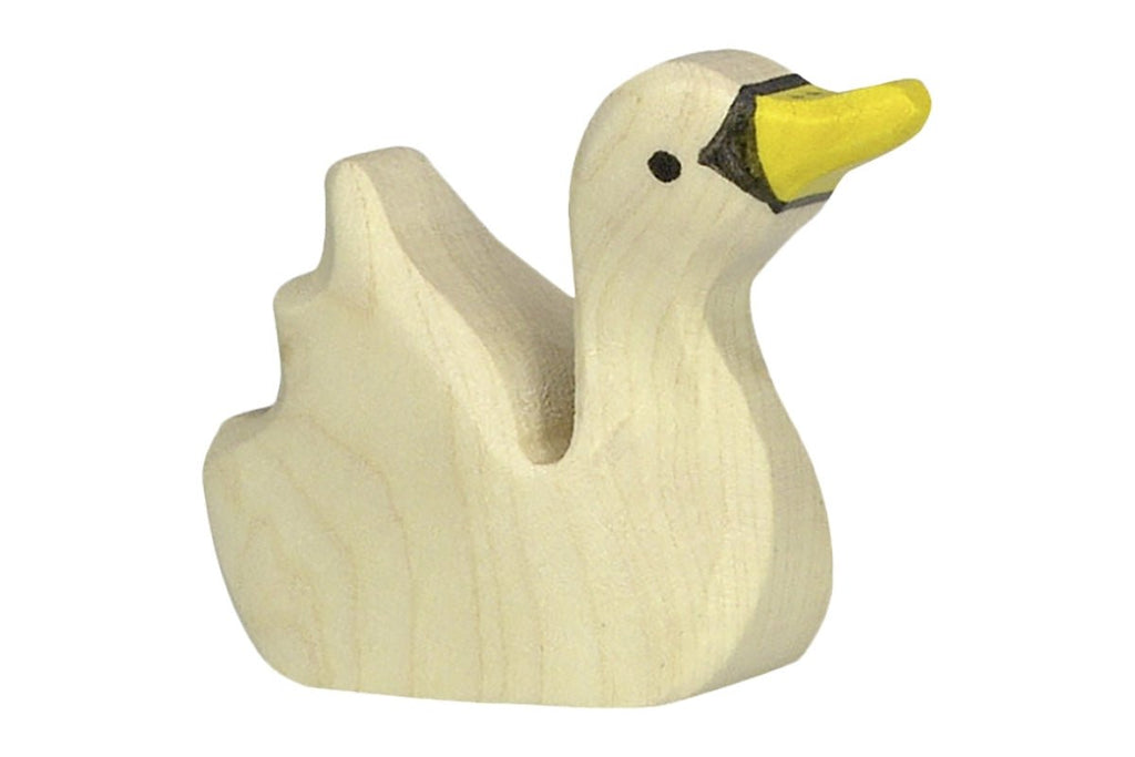 Spielfigur - Schwan klein ,schwimmend - Holztiger