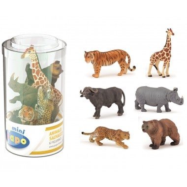 Spielfigur - Wilde Tiere Mini Tubes - Papo