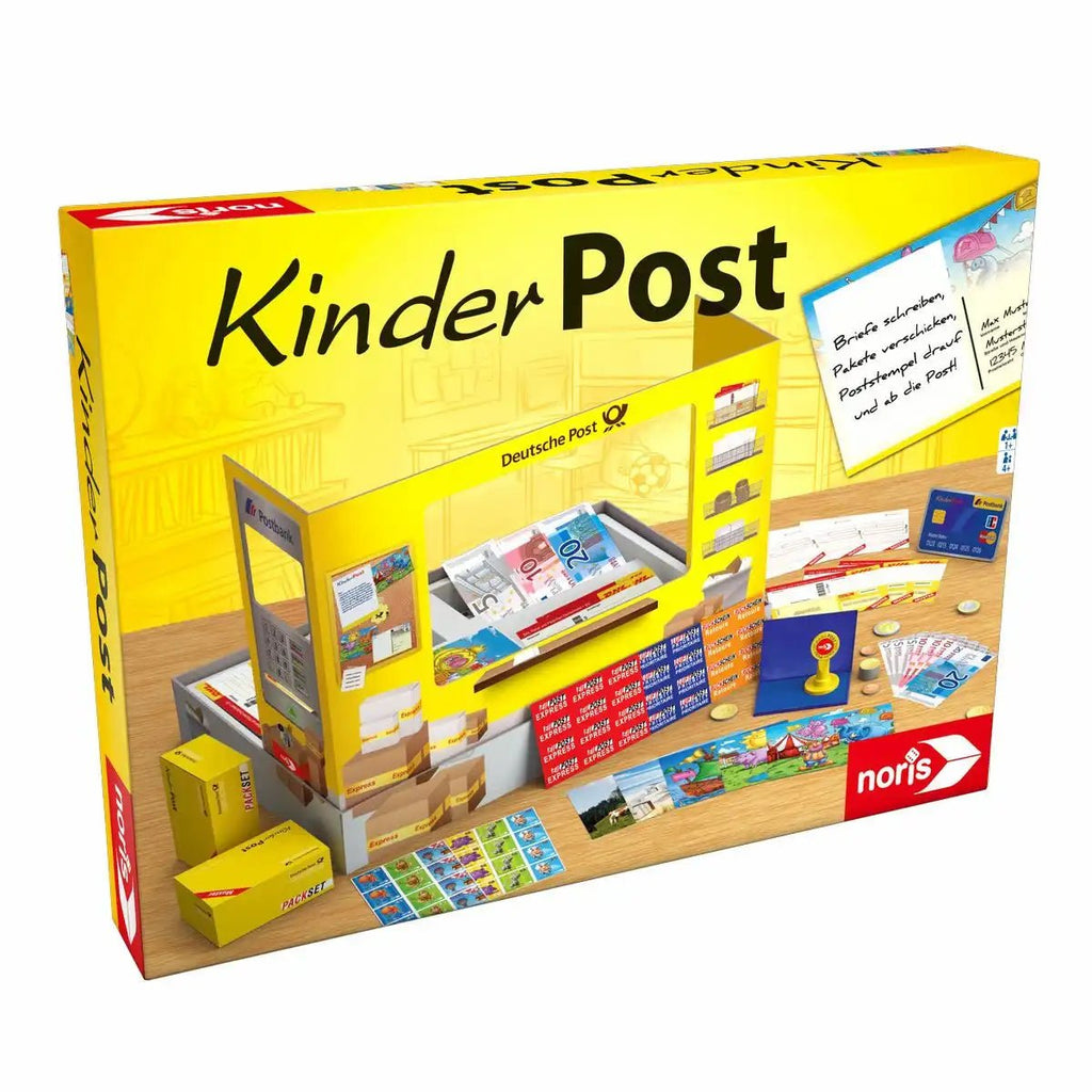 Kinder Post Spielzeug von Noris mit Briefen und Kasse