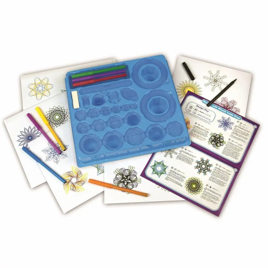 Spirograph Mandala Bastelset für Kinder mit Farben und Rädern