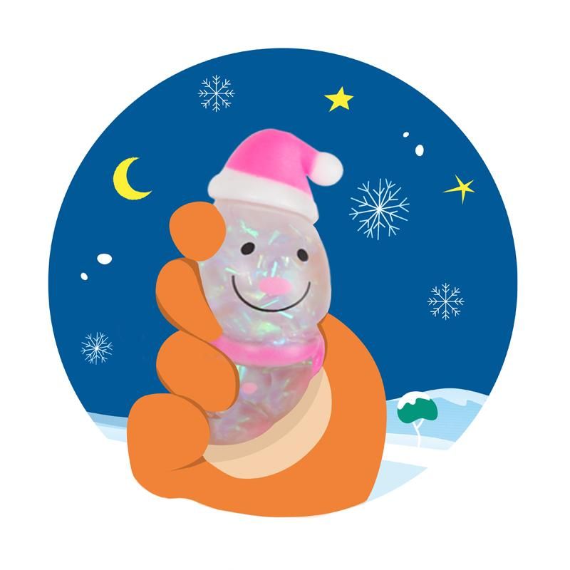 Lustiger Schneemann Squeeze Ball – Entspannungsspielzeug im Winterdesign
