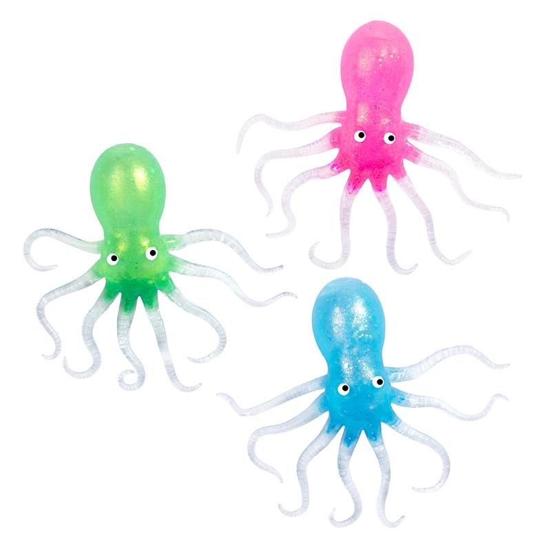 Squeezy - Glitzer Oktopus, 3 - fach sortiert - Trendhaus