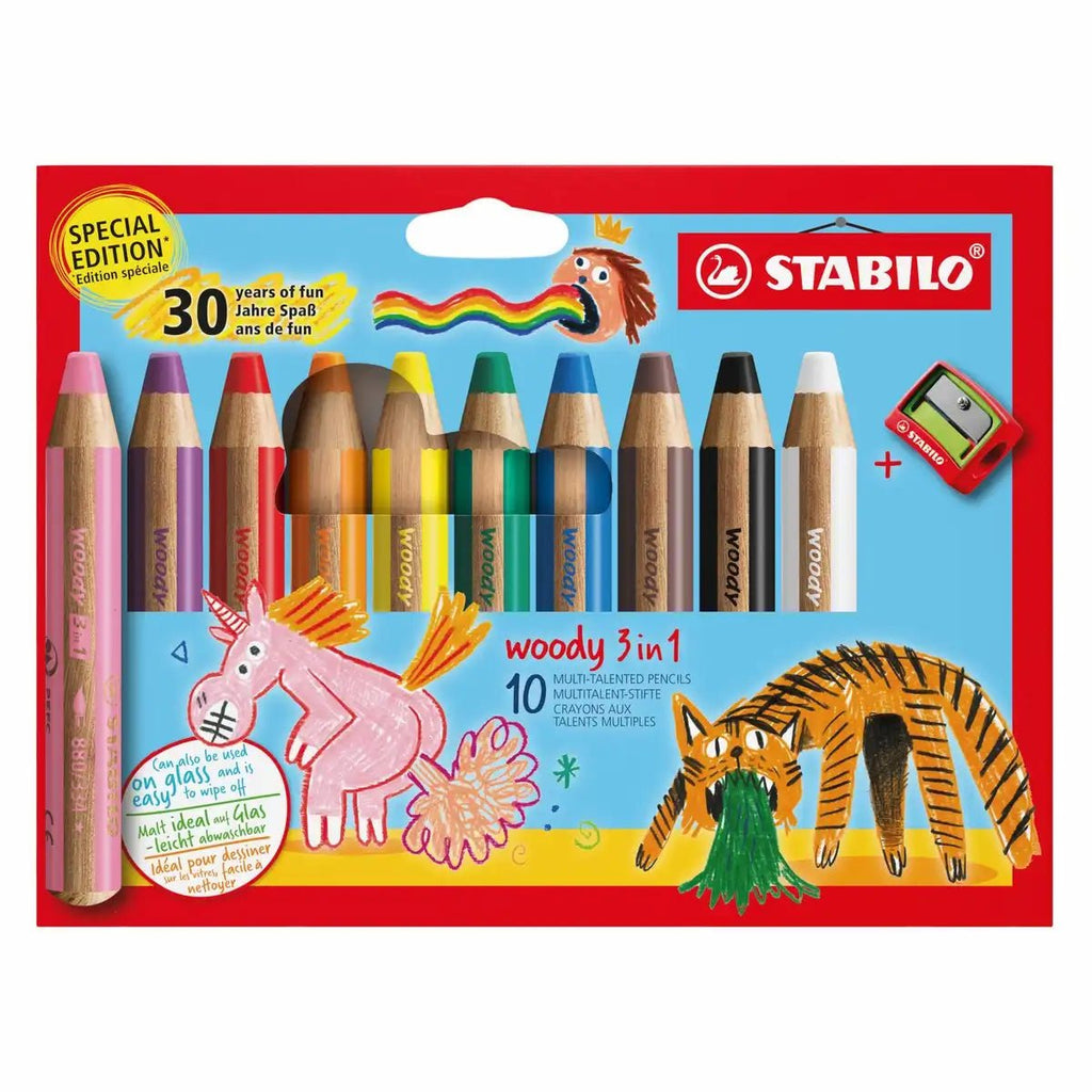 STABILO woody 3in1 10er Set Buntstifte Jubiläumsedition