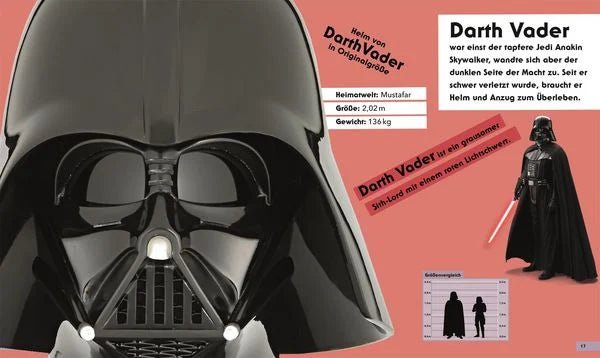 Darth Vader, R2-D2 und BB-8 in Lebensgröße – Star Wars Buch
