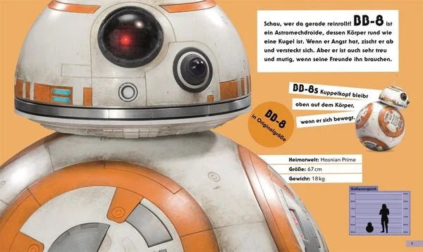 Darth Vader, R2-D2 und BB-8 in Lebensgröße – Star Wars Buch
