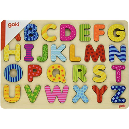 Steckpuzzle Lernspiel - ABC Alphabet - Puzzle aus Holz - Goki
