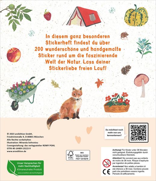 Sticker Liebe : Natur - Ars Edition