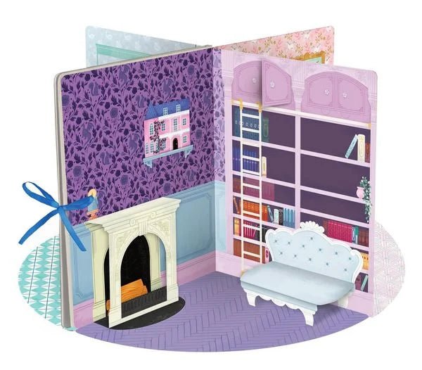 Großes Sticker-Schloss zum Aufklappen mit Pop-ups und Stickerbögen für Kinder ab 4
