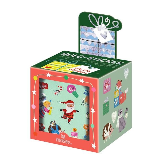moses Sticker von der Rolle Weihnachtsfreunde holografisch
