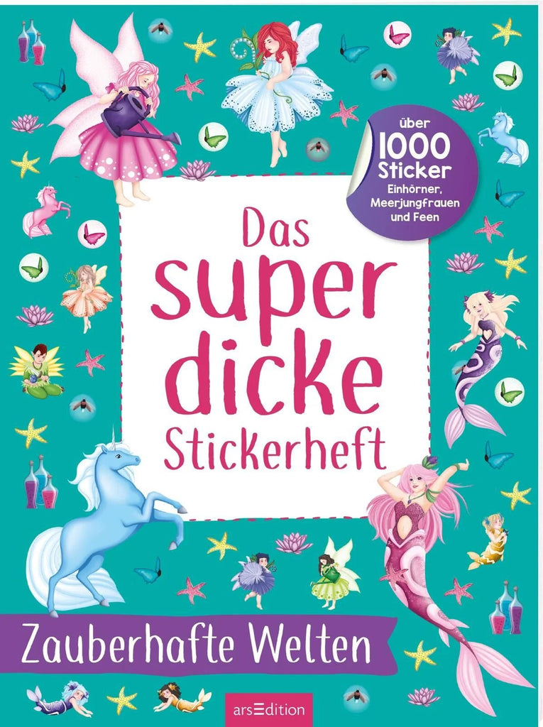 Stickerbuch Zauberhafte Welten mit über 1000 Stickern für Kinder ab 4 Jahren
