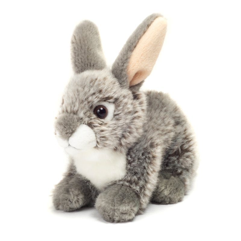 Stofftier - Hase sitzend grau 18 cm - Hermann Teddy