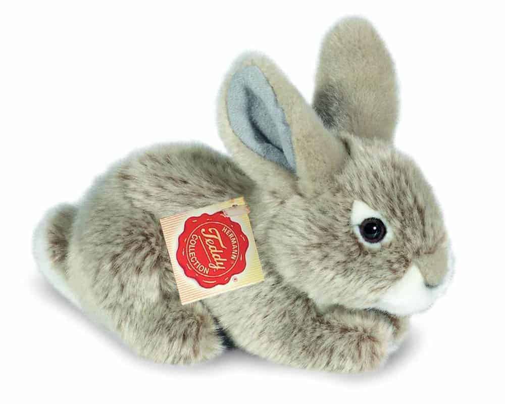 Stofftier - Hase sitzend grau 19 cm - Hermann Teddy