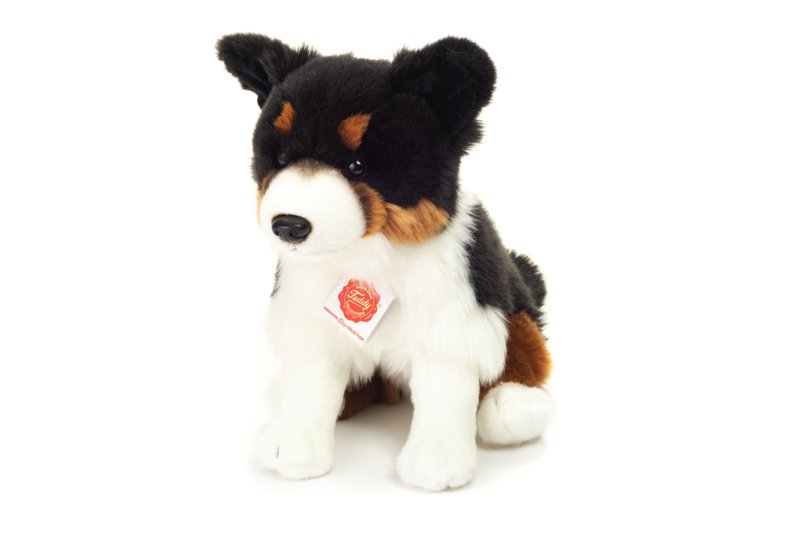 Stofftier - Hund - Tri Color Border Collie sitzend, 30 cm - Hermann Teddy