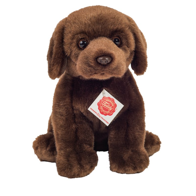 Stofftier - Labrador dunkelbraun, sitzend 25 cm - Hermann Teddy