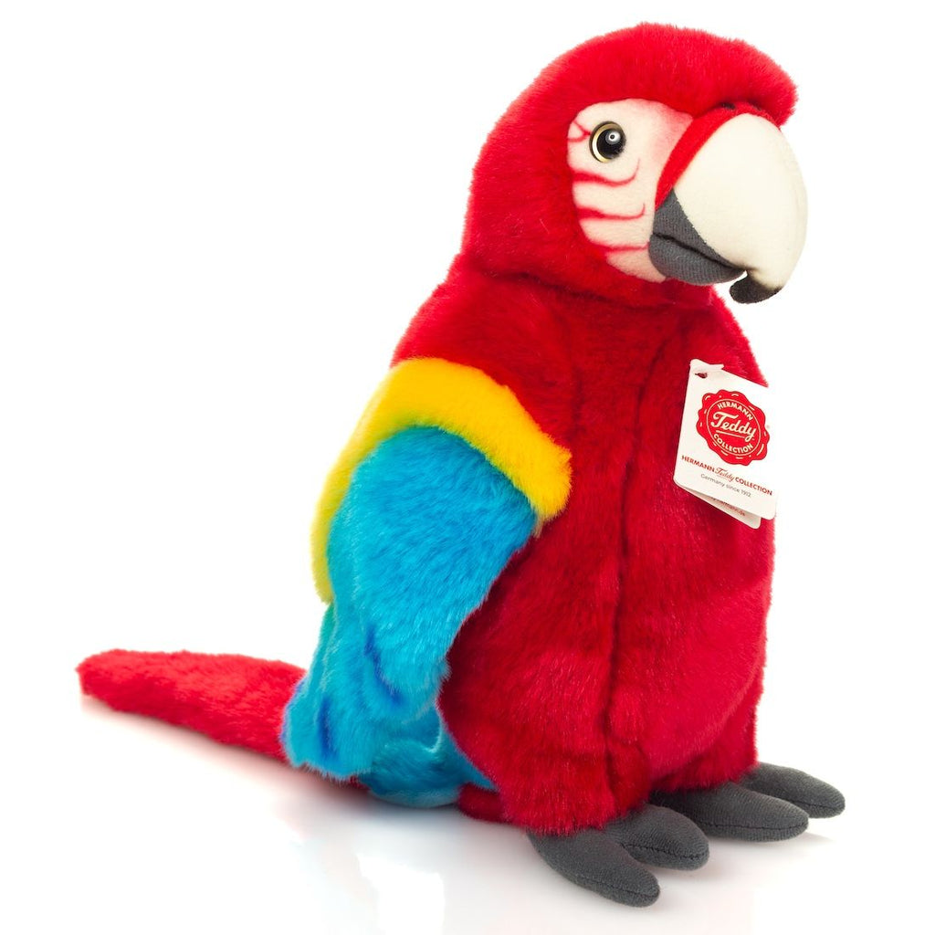 Teddy Hermann Papagei Scharlachara 27 cm rot Plüschtier
