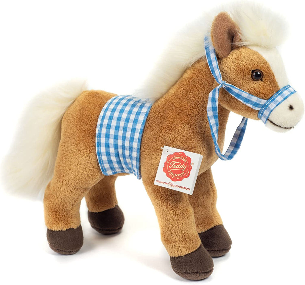 Stofftier - Pferd stehend mit Sattel 23cm    - Hermann Teddy