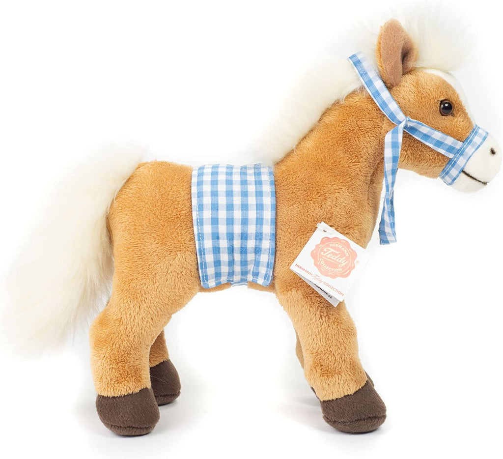 Stofftier - Pferd stehend mit Sattel 23cm    - Hermann Teddy