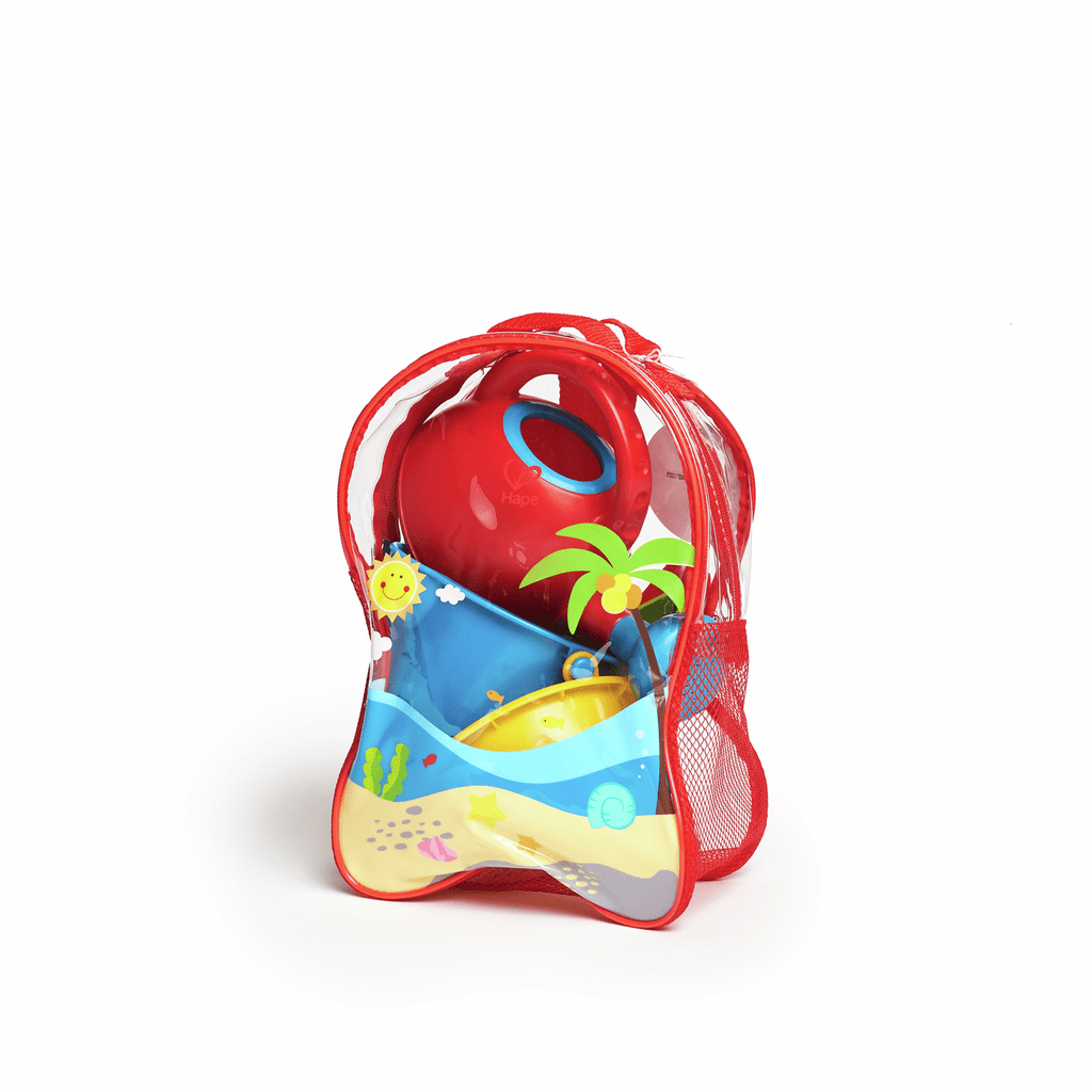 7-teiliges Sandspielzeug Hape Strandrucksack Kinder
