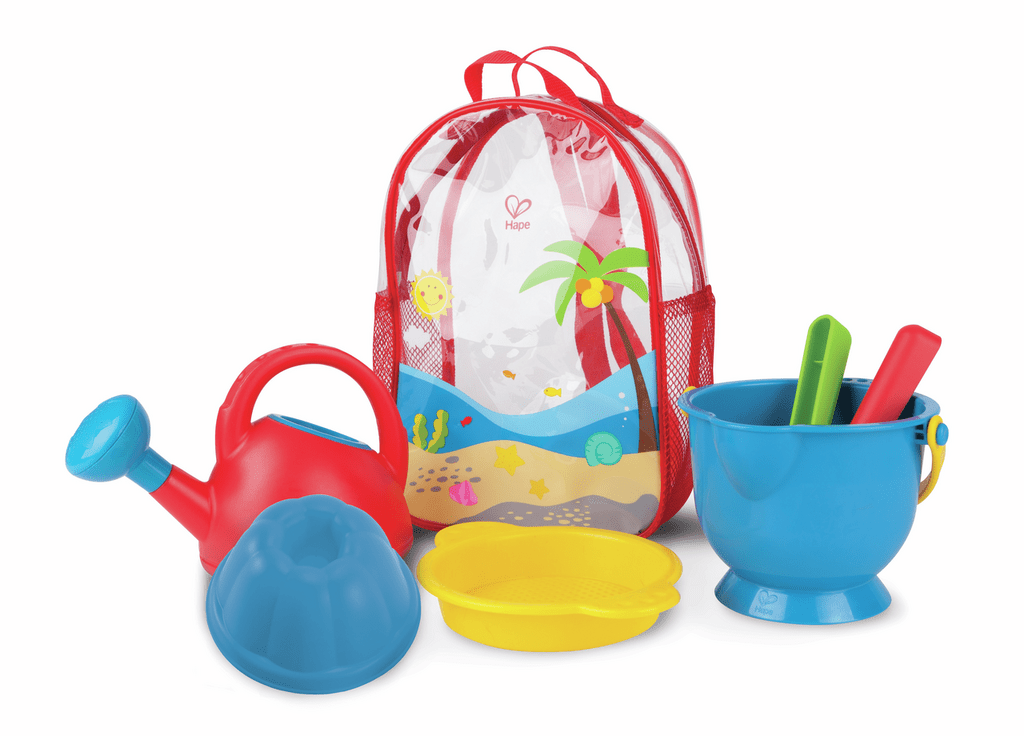 Hape Strandrucksack 7-teiliges Sandspielzeug ab 2 Jahren
