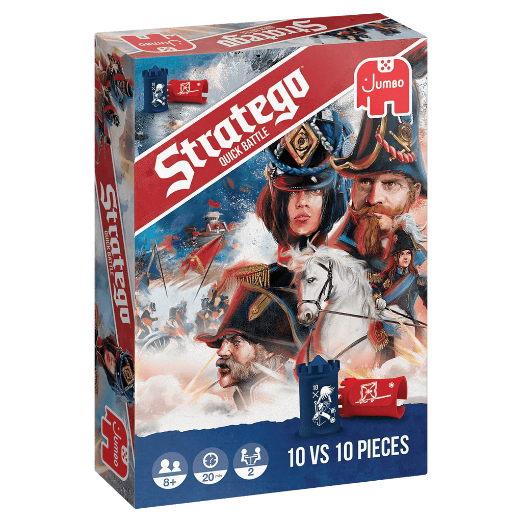 Verpackung Stratego Quick Battle von Jumbo – Reisespiel für Kinder
