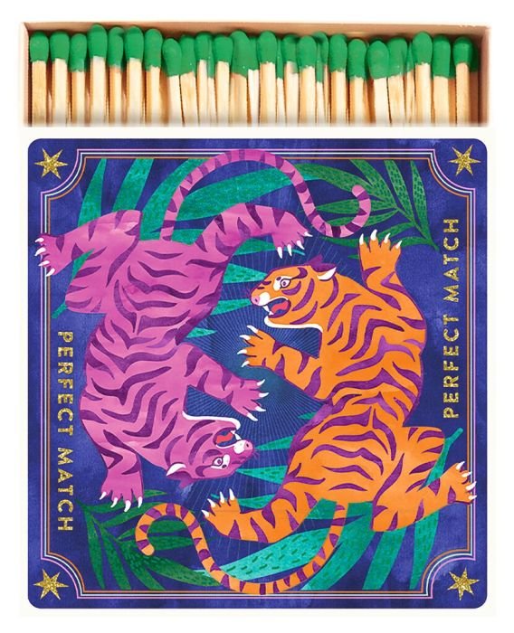 Design-Streichhölzer Tiger-Look mit Goldeffekt vom Moses Verlag