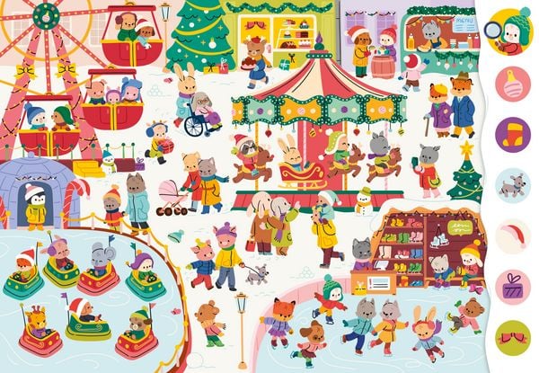 Suchbuch Weihnachten mit 10 Wimmelszenen für Kinder ab 4
