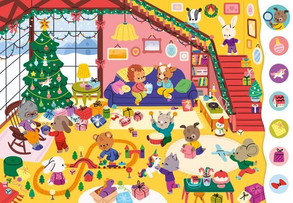 Suche & finde Weihnachten Wimmelbuch mit Illustrationen
