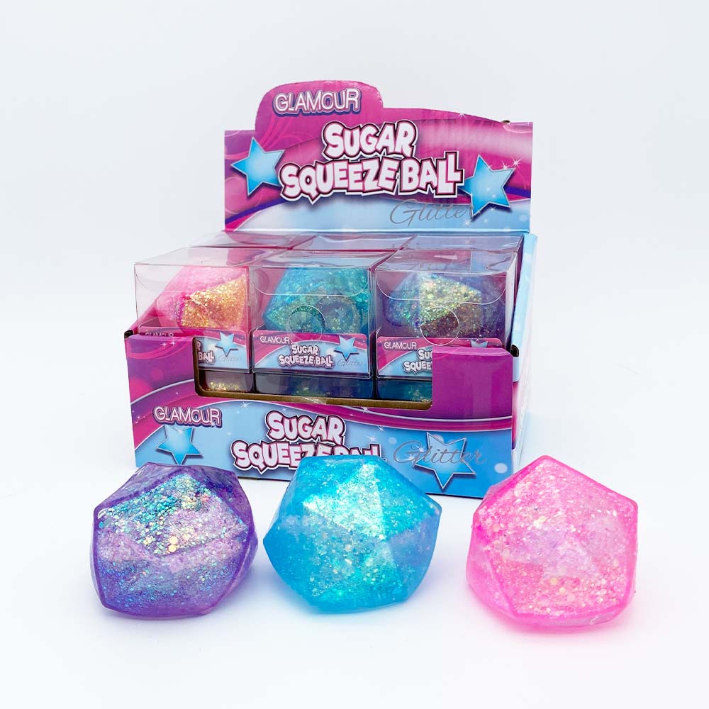 Sugar Glitter Diamond Squishy mit Glitzereffekt in leuchtenden Farben

