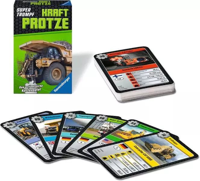 Supertrumpf Fahrzeuge Schwerlast ab 7 Jahren Kartenspiel kompakt
