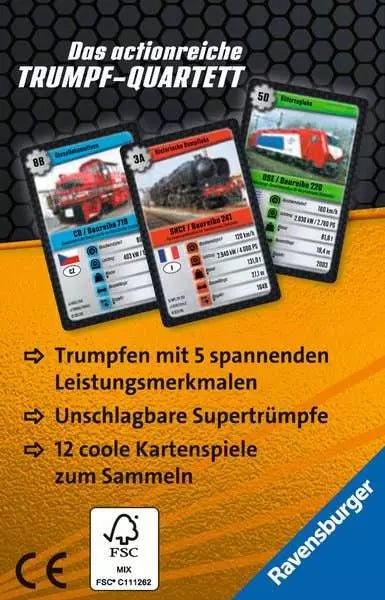 Ravensburger Supertrumpf Züge Kartenspiel ab 7 Jahre mit 32 Karten
