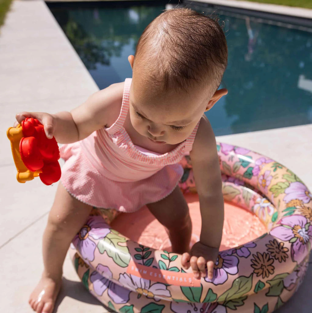 Swim Essentials Baby Pool Blossom Ø 60 cm, bunt, für Babys von 0–1 Jahr