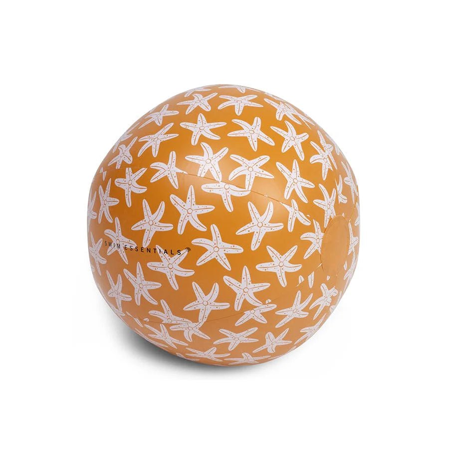 Swim Essentials Beachball Seastar 51 cm, Seestern-Design, braun-weiß