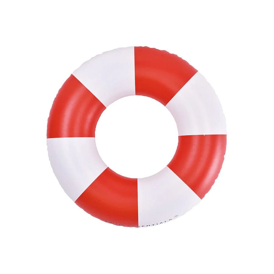 Schwimmring Drift Ø 90 cm rot-weiß, Rettungsring-Design, ab 6 Jahren