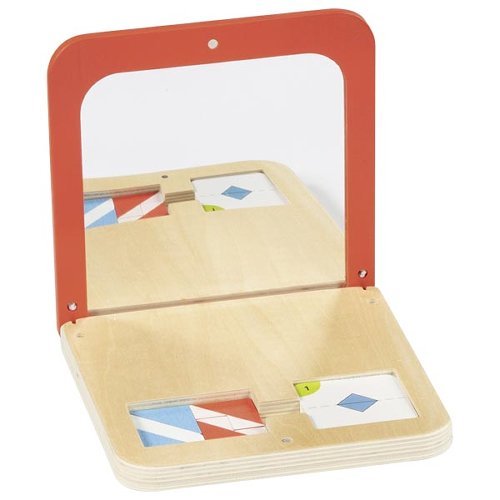 Lernspiel Symmetrie Holz Spiegel Vorlagekarten
