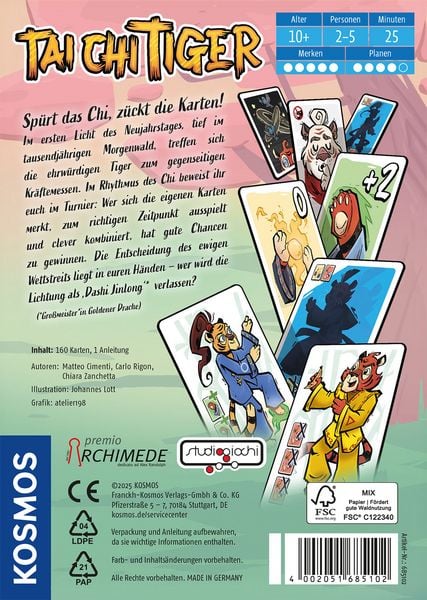Kartenspiel mit Tigerfiguren, Punktwertung und Taktik