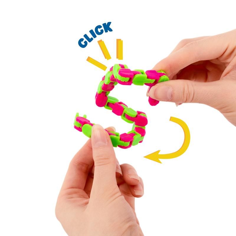 Bunte Fidget Snake – kreative Formen mit Klickmechanik
