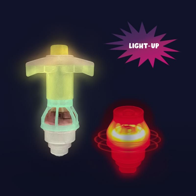 Glow in the Dark Kreisel – mit Batterien & Aufziehfunktion