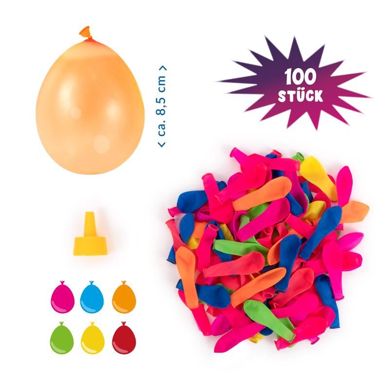 Wasserbomben Kinder 100er-Set – Spielspaß mit bunten Ballons