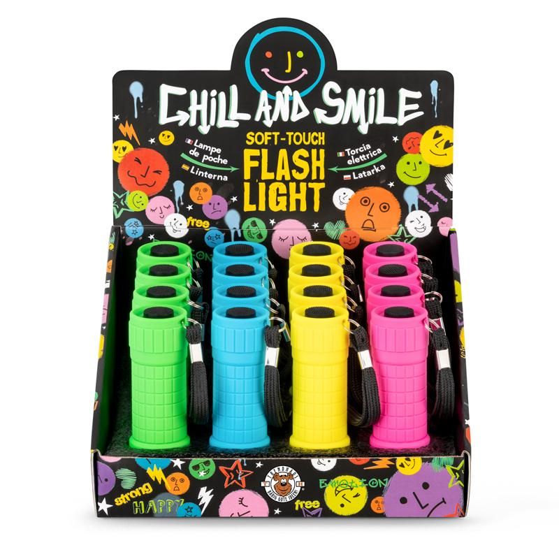 Taschenlampe 9 LED klein tragbar gummiert mit Schlaufe 4 Farben