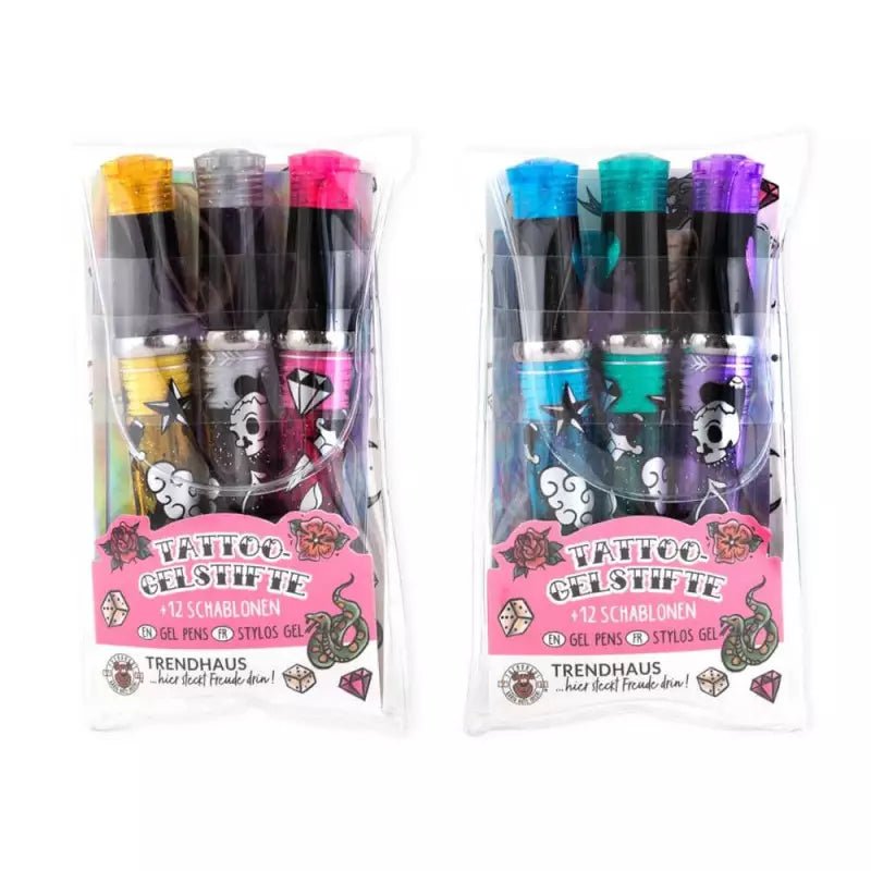 Tattoo Studio Gelstifte Glitzer 3er - Set - Trendhaus