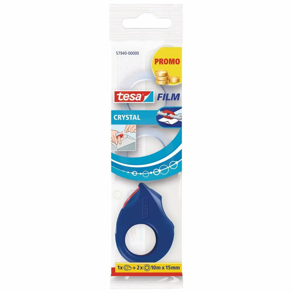 tesa Miniabroller easy cut mit 2x Crystal Klebefilm